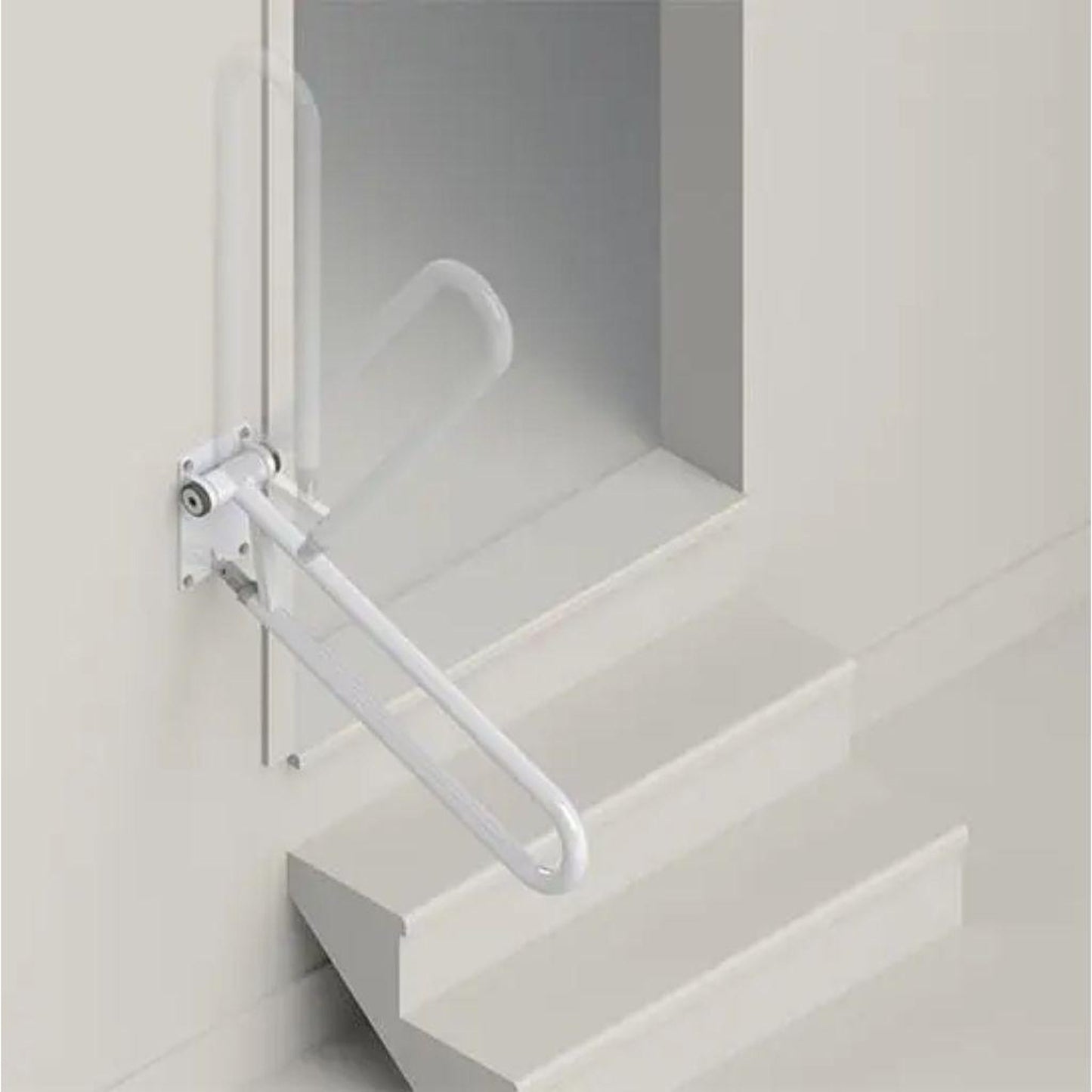 Health Craft PT Rail Angled White Adjustable Wall Mounted Grab Bar