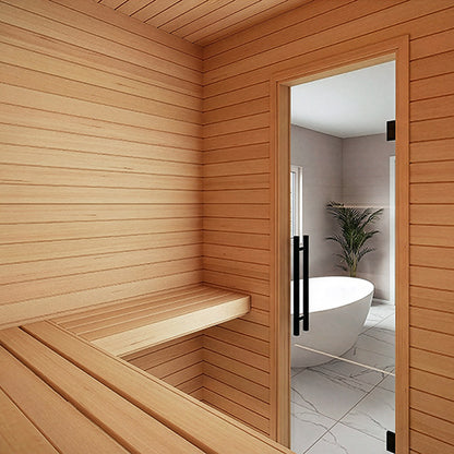 PROSAUNAS Hemlock 2" x 4" x 5' Natural Hemlock Wood Vertical Grain, Smooth 4 Sides Eased Edges Sauna Bench Material