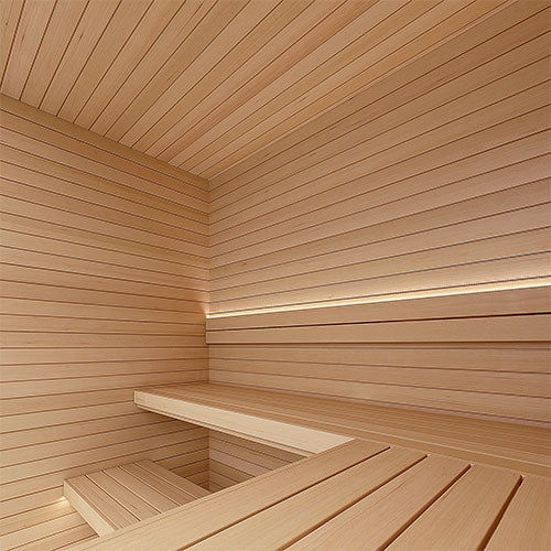 PROSAUNAS Hemlock 1" x 4" x 5' Natural Hemlock Wood Vertical Grain, Smooth 4 Sides Eased Edges Sauna Bench Material
