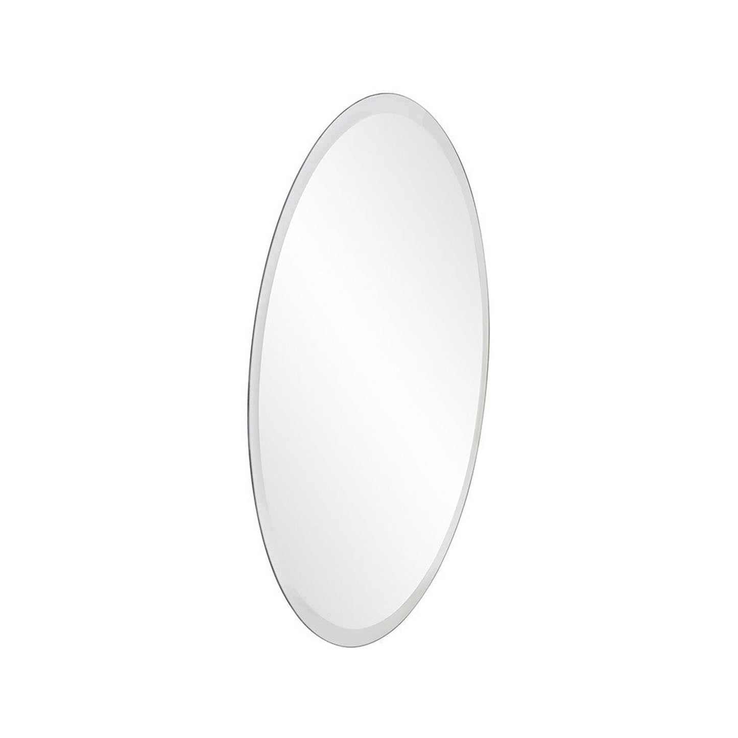 HomeRoots 12' x 12' Minimalist Round Mirror with Beveled Edge