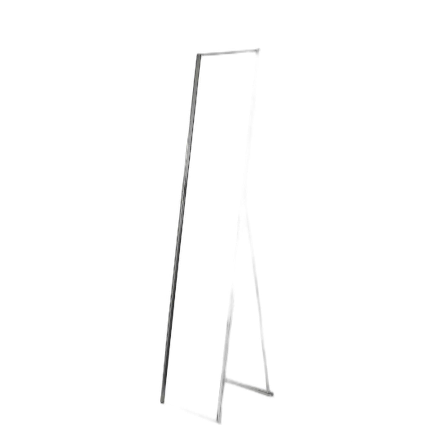 HomeRoots 13.5' x 14.5' x 59' Brushed steel Floor Mirror