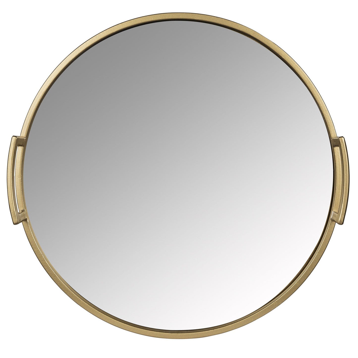 HomeRoots 14 Gold Round Mirrored Decorative Tray