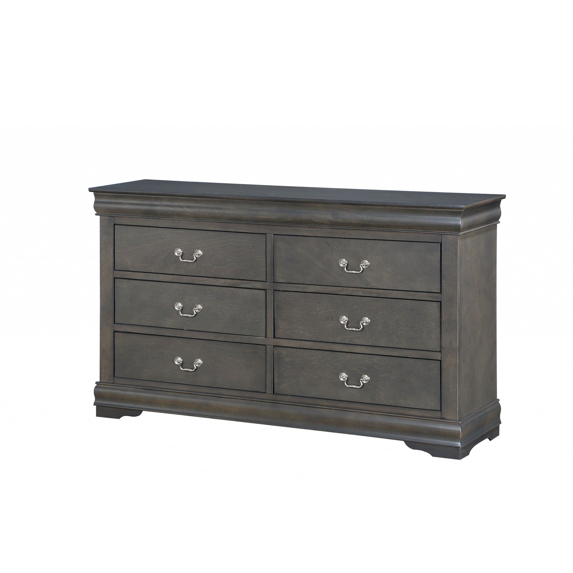 HomeRoots 15' x 57' x 33' Dark Gray Wood Dresser