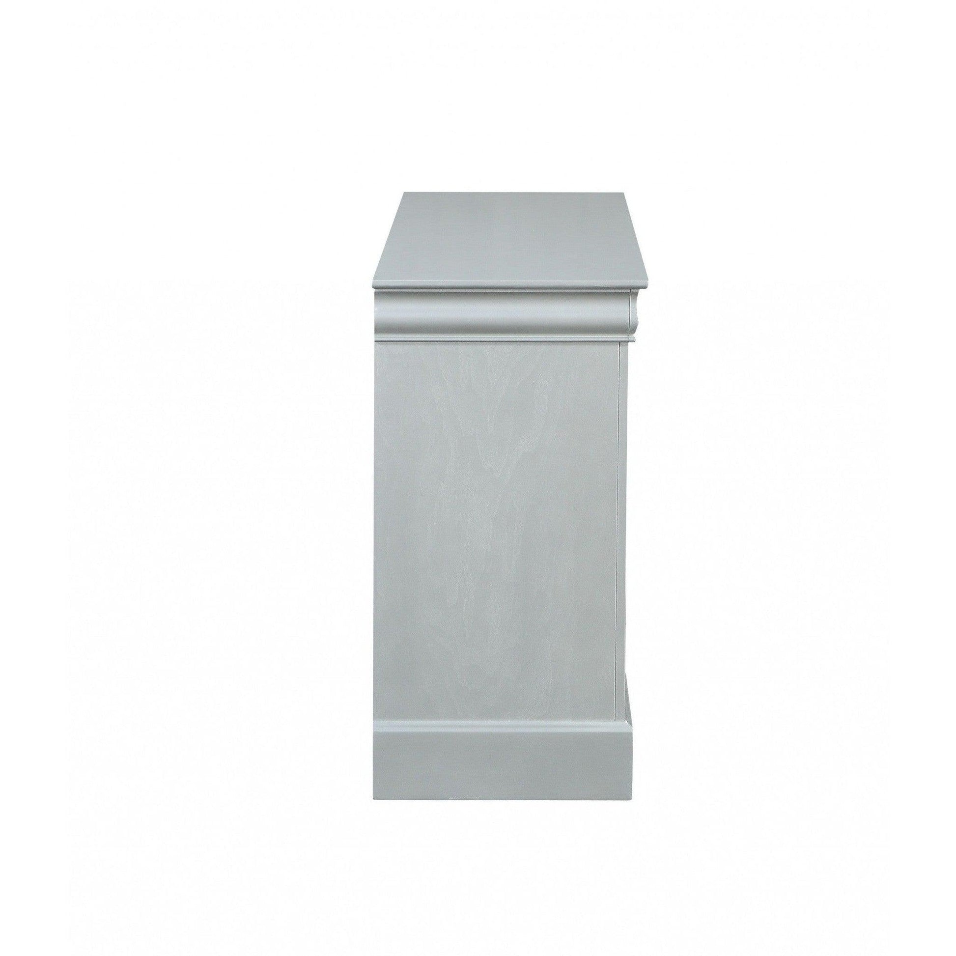 HomeRoots 15' x 57' x 33' Platinum Wood Dresser