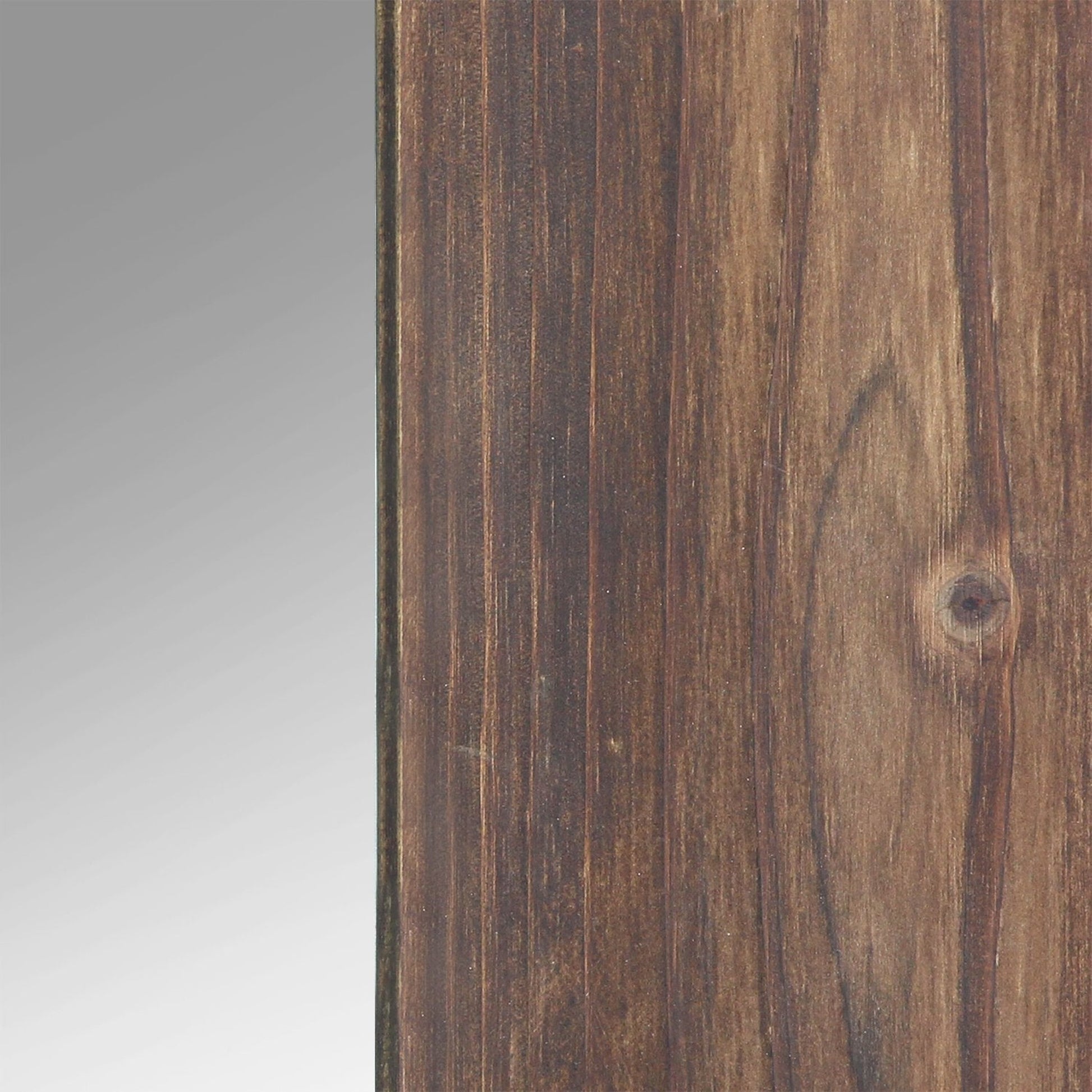 HomeRoots 15.94" x 1.26" x 48.03" Dark Natural Wood Long-Length Design Mirror