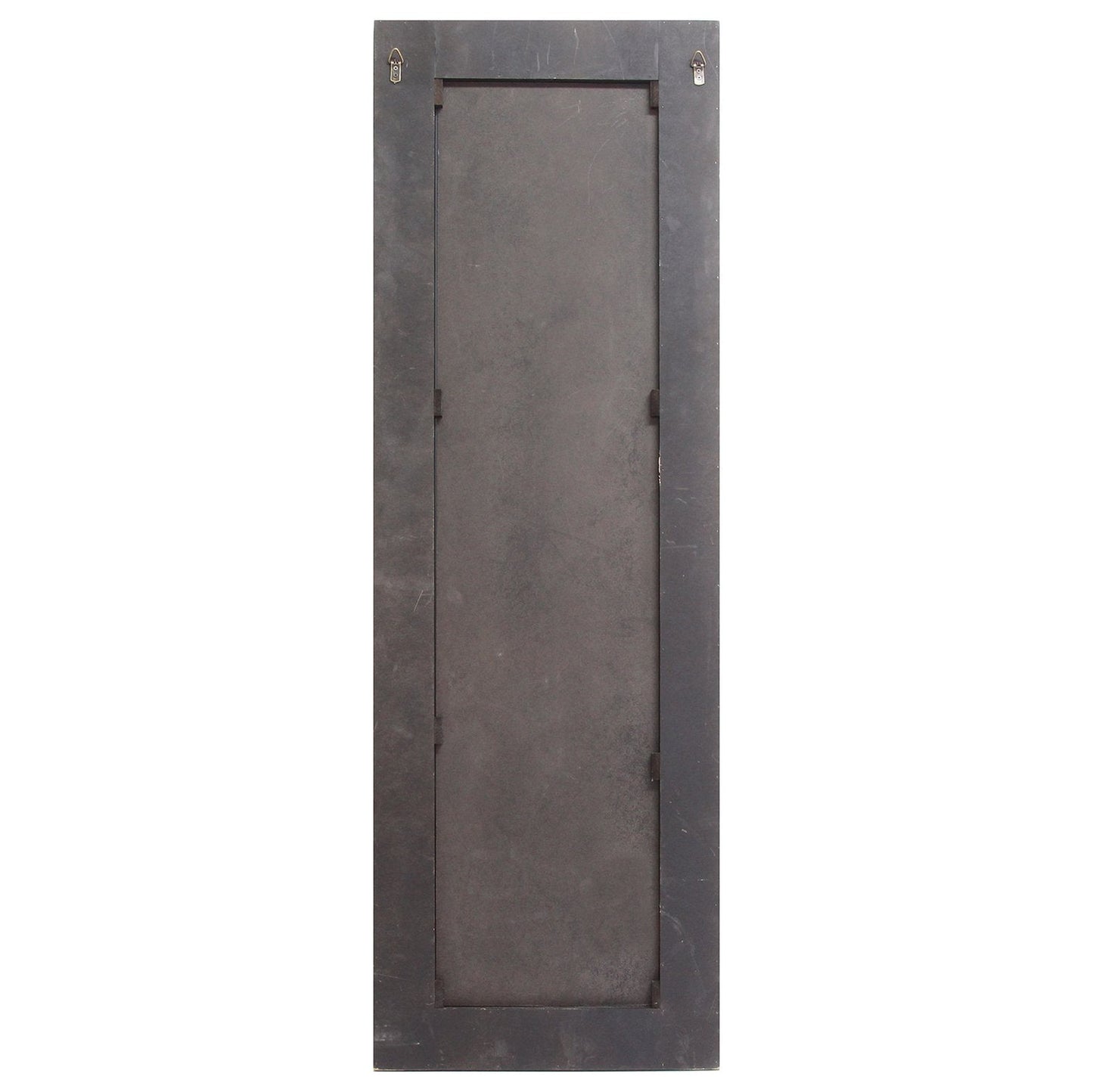 HomeRoots 15.94" x 1.26" x 48.03" Dark Natural Wood Long-Length Design Mirror