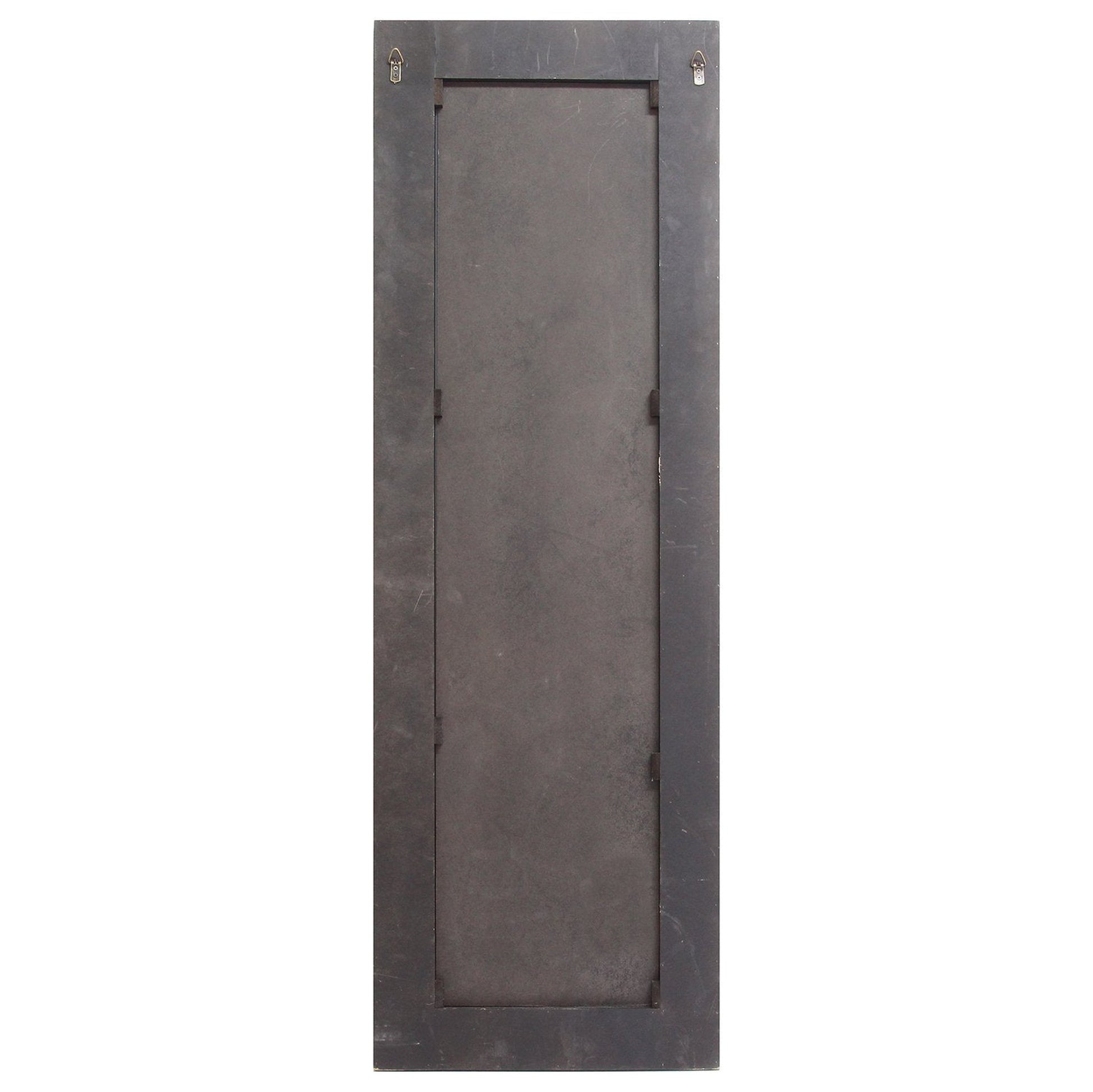 HomeRoots 15.94" x 1.26" x 48.03" Dark Natural Wood Long-Length Design Mirror