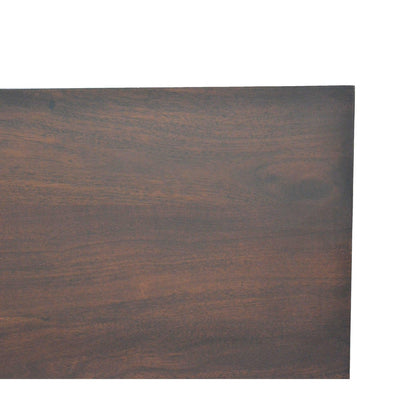 HomeRoots 18" Brown And Black Solid Wood Three Drawer Combo Cabinet