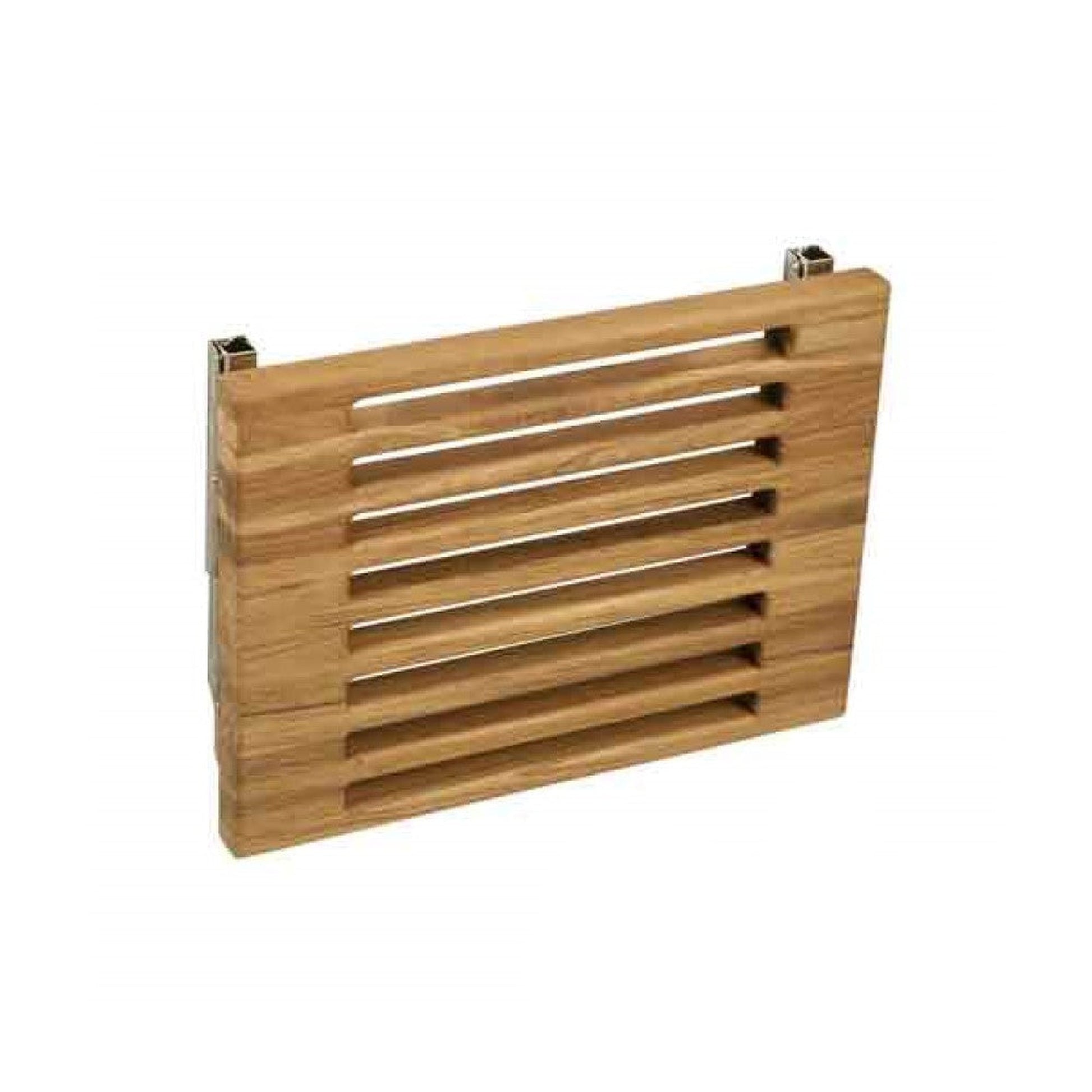 HomeRoots 18" Grand Resort Wall Mount Slat Teak Shower Bench