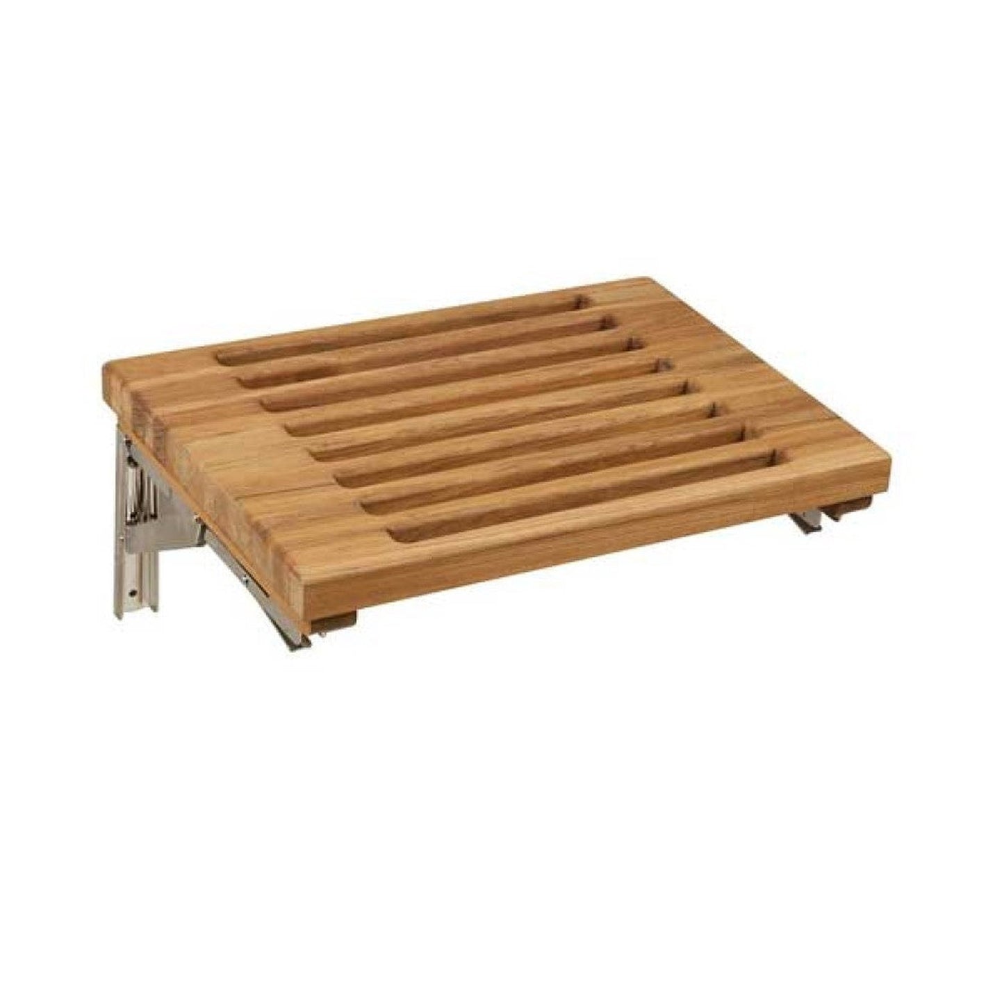 HomeRoots 18" Grand Resort Wall Mount Slat Teak Shower Bench