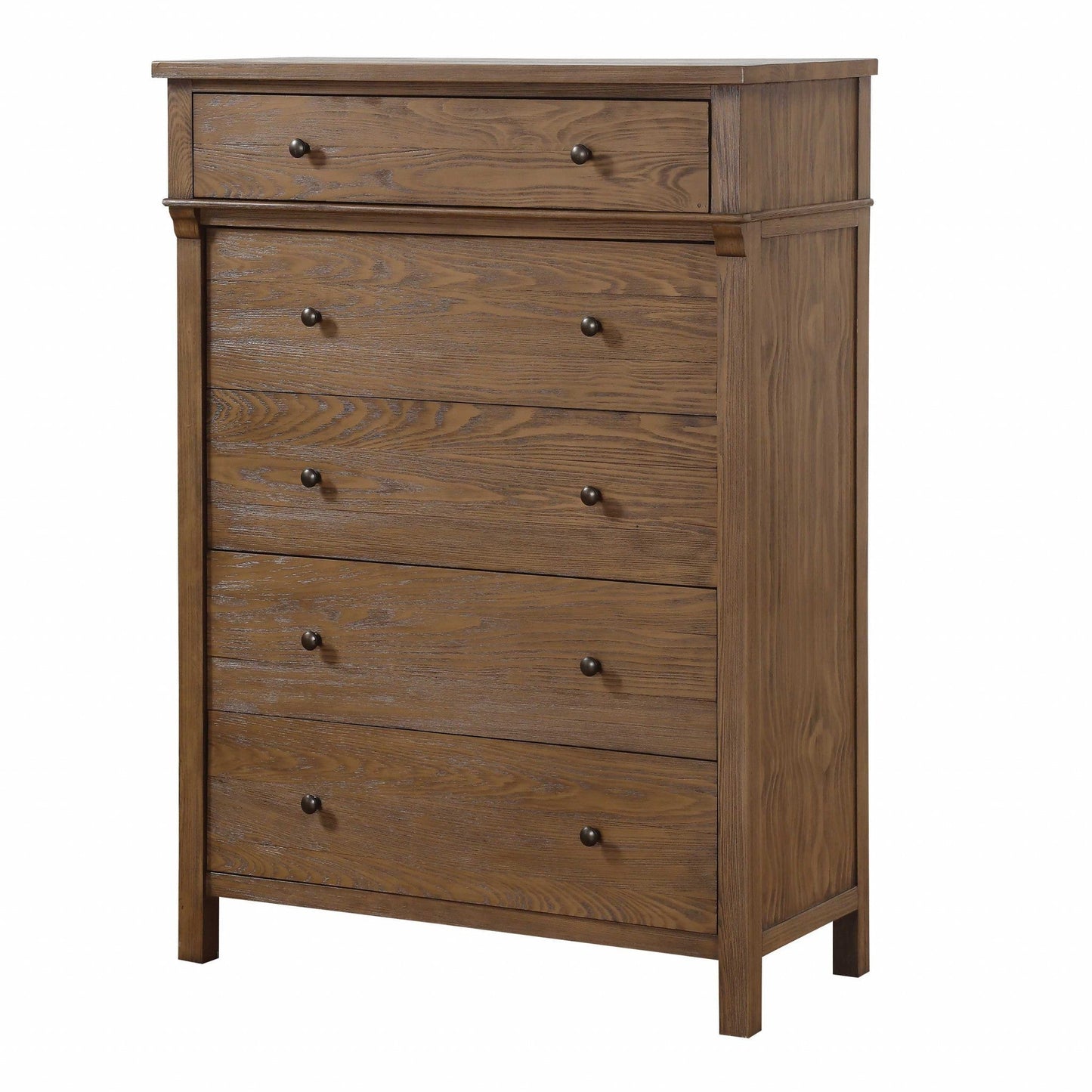 HomeRoots 18" x 38" x 52" Reclaimed Oak Wood Chest in Brown Finish