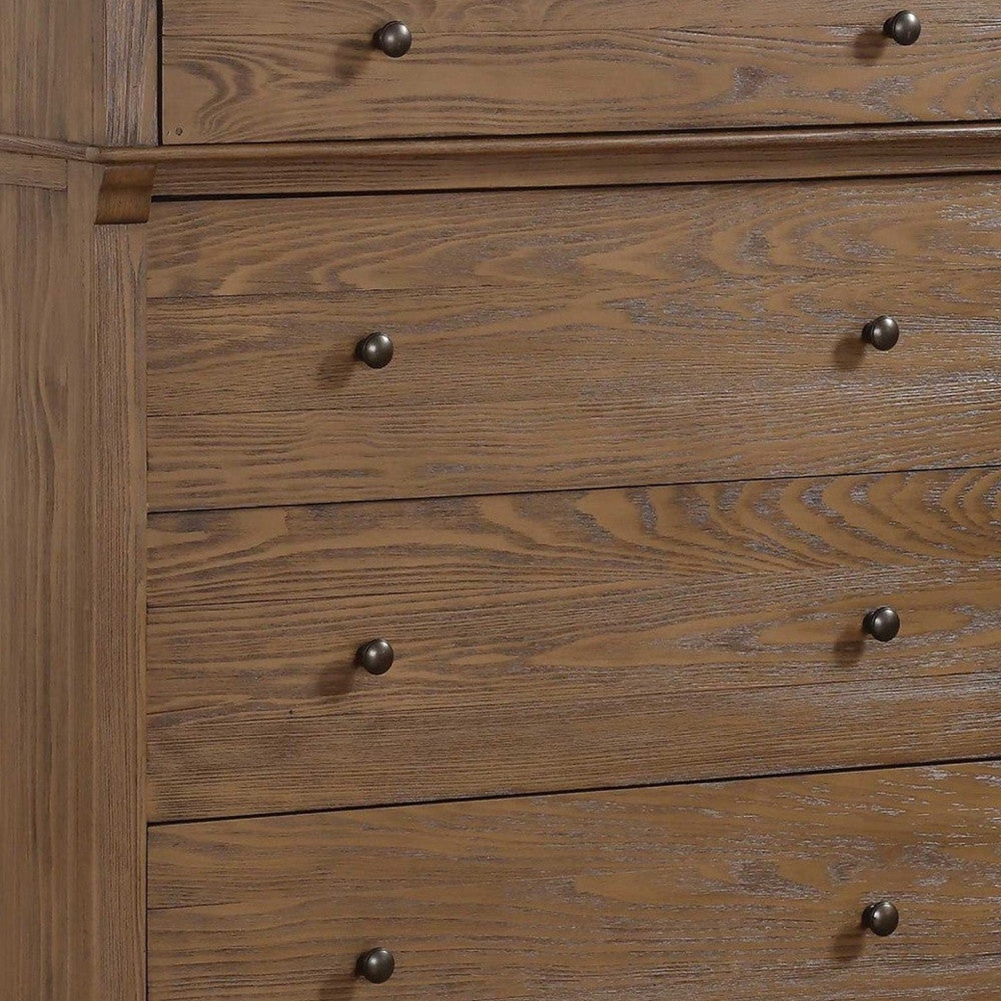 HomeRoots 18" x 38" x 52" Reclaimed Oak Wood Chest in Brown Finish