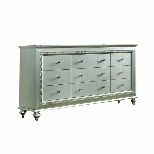 HomeRoots 18' x 66' x 39' Champagne Wood Dresser