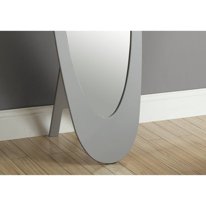 HomeRoots 18.5" x 18.75" x 59" Grey Oval Frame Mirror