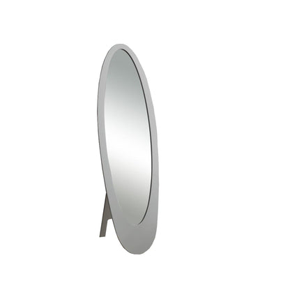 HomeRoots 18.5" x 18.75" x 59" Grey Oval Frame Mirror