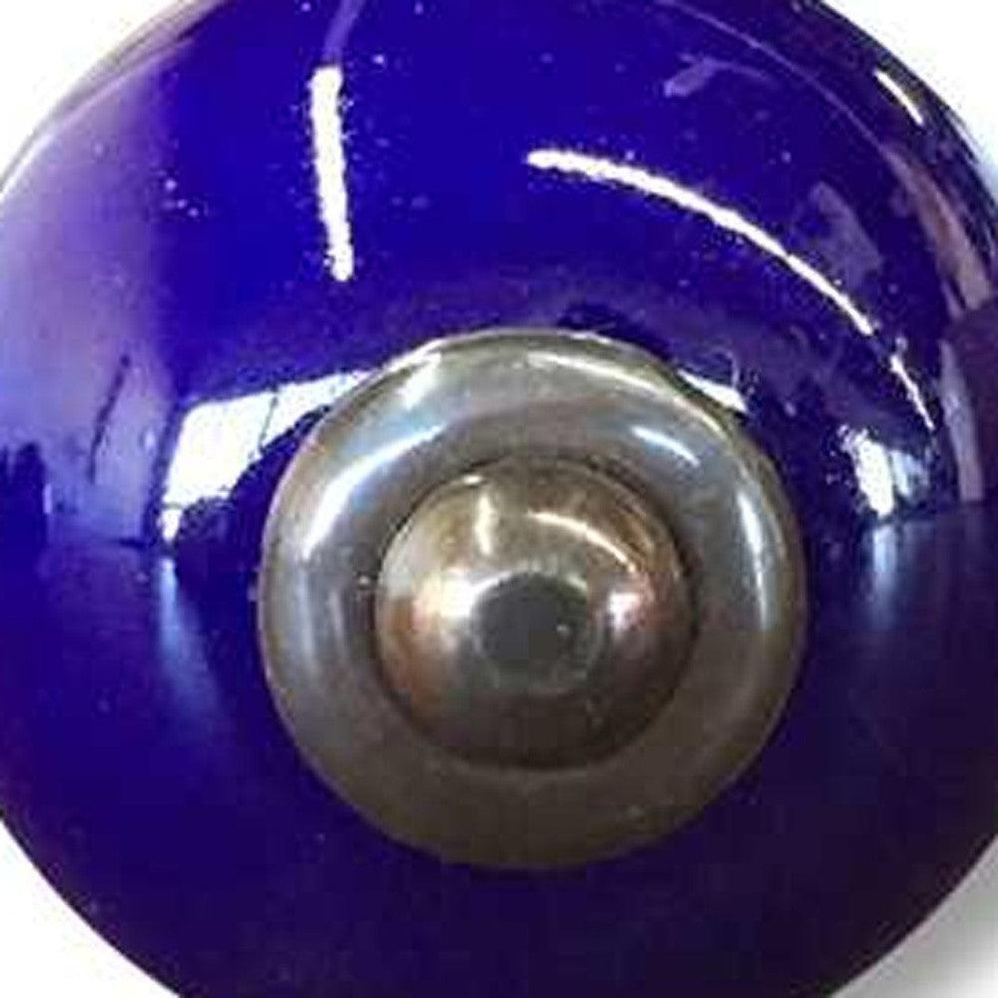 HomeRoots 1.5" x 1.5" x 1.5" Navy and Copper Knobs 12-Pack