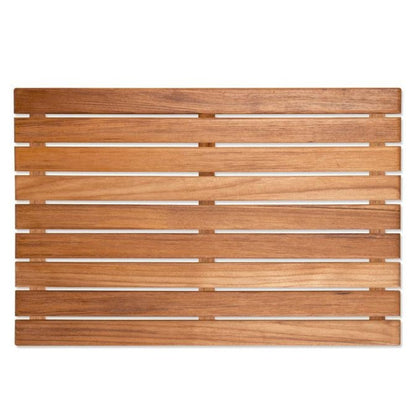 HomeRoots 20" Premium Teak Shower Bath Mat