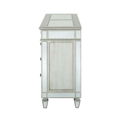 HomeRoots 20' x 68' x 41' Mirrored Wood Dresser
