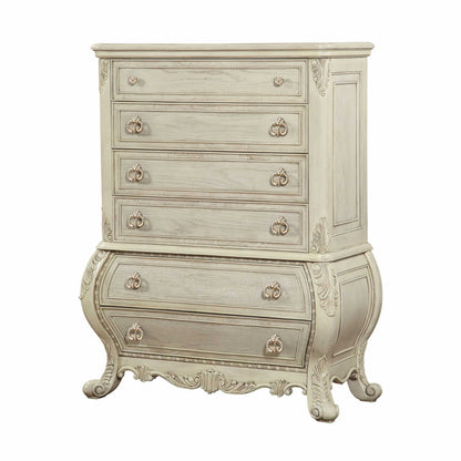 HomeRoots 21' x 42' x 57' Antique White Wood Cabinet