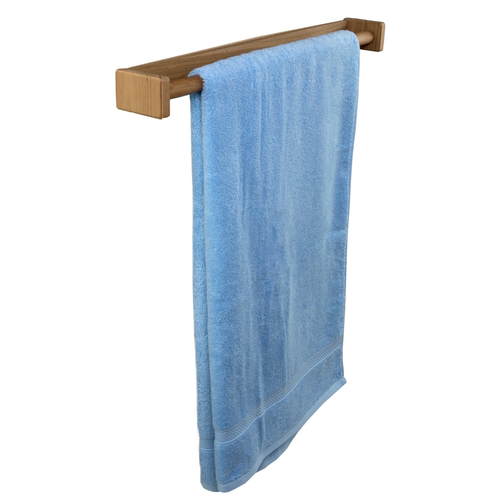 HomeRoots 22" Traditional Solid Teak Towel Bar