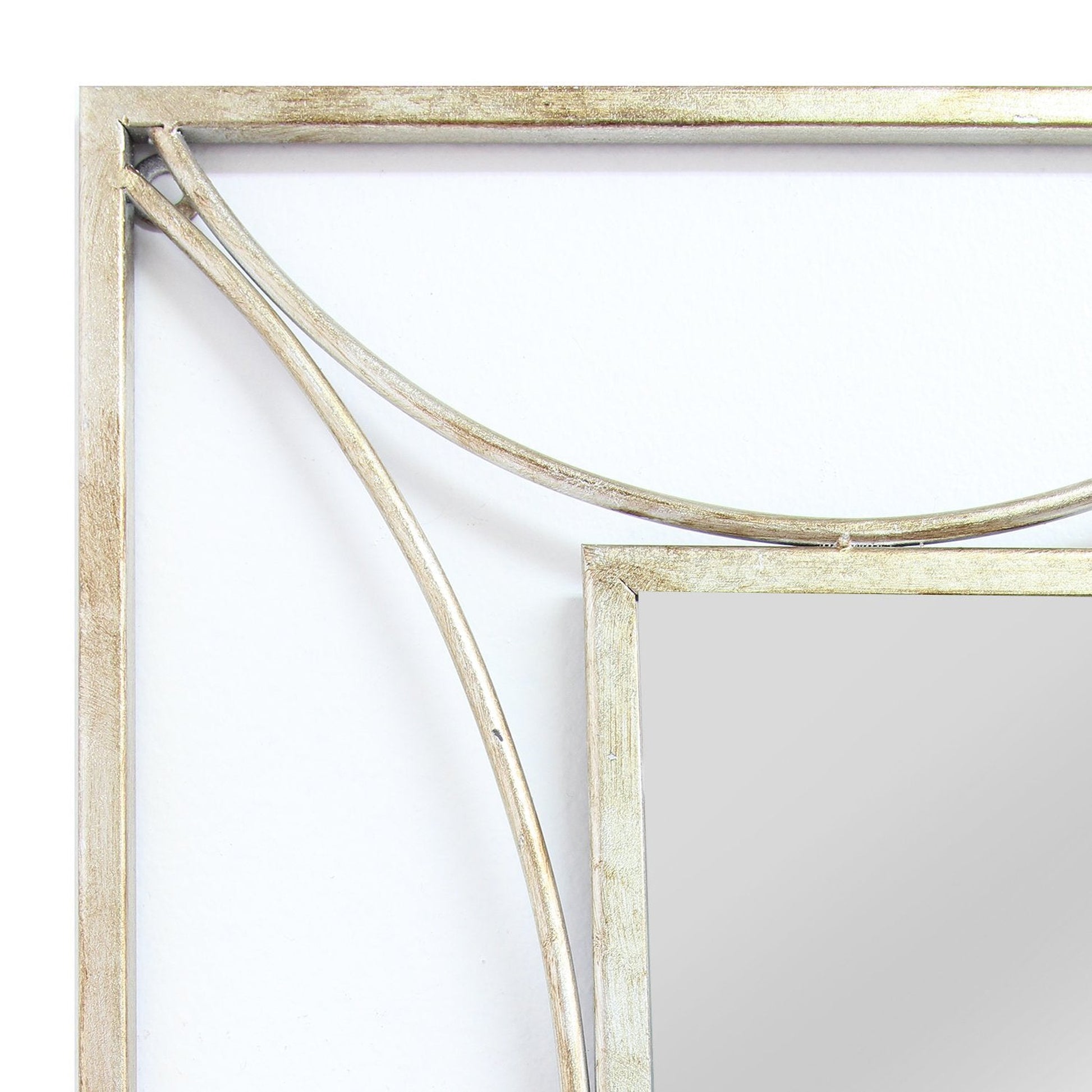 HomeRoots 24" x 0.05" x 36" Silver Simple And Elegant Wall Mirror