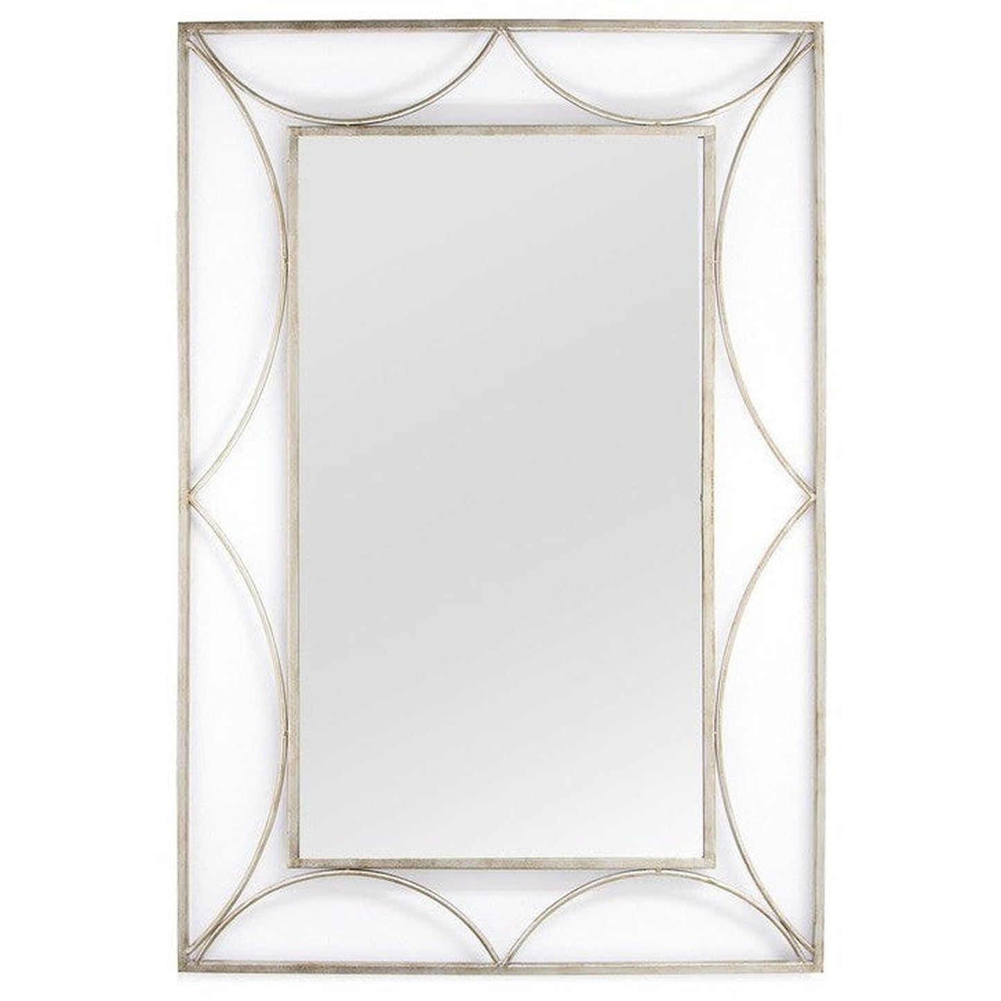 HomeRoots 24" x 0.05" x 36" Silver Simple And Elegant Wall Mirror