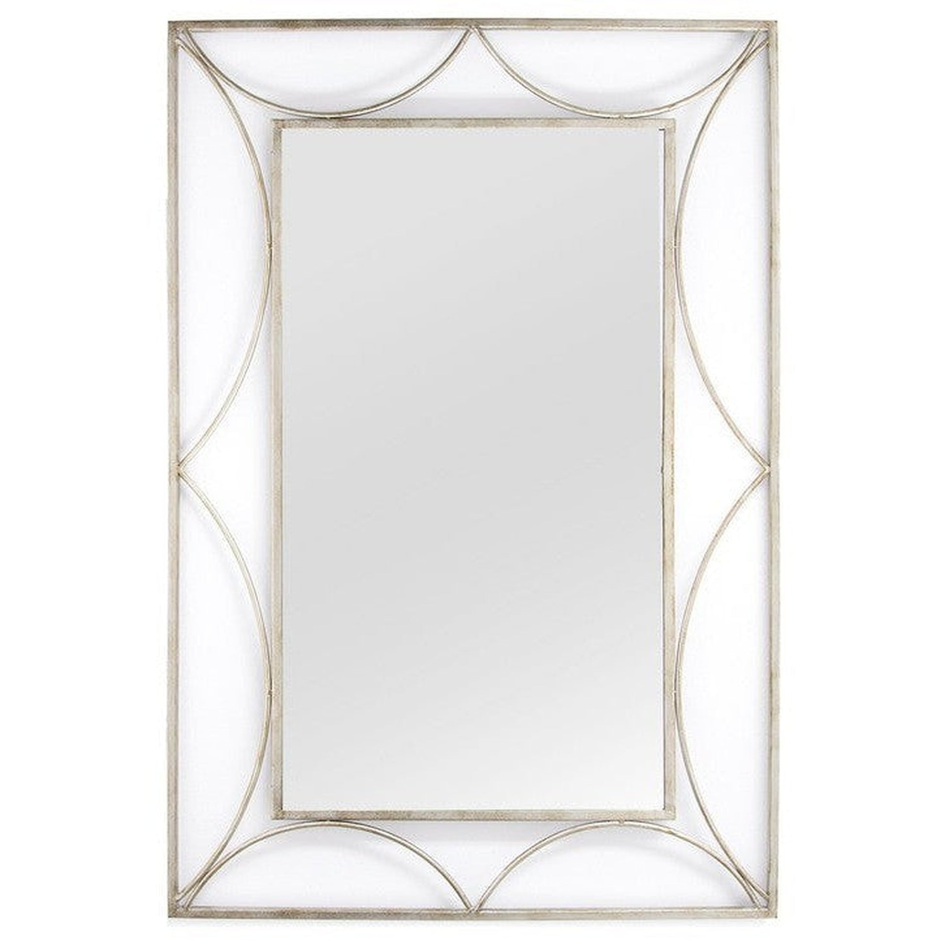 HomeRoots 24" x 0.05" x 36" Silver Simple And Elegant Wall Mirror