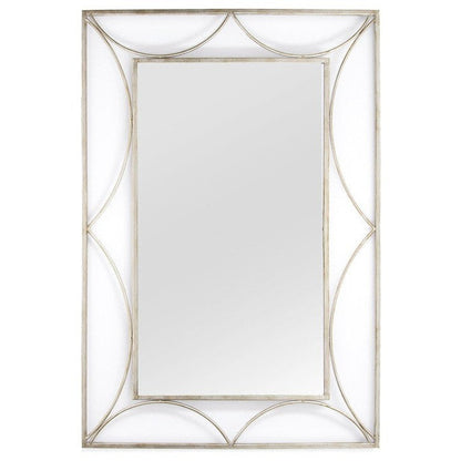 HomeRoots 24" x 0.05" x 36" Silver Simple And Elegant Wall Mirror