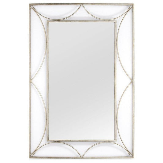 HomeRoots 24" x 0.05" x 36" Silver Simple And Elegant Wall Mirror