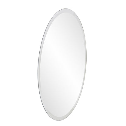 HomeRoots 28' x 28' Minimalist Round Mirror With Beveled Edge