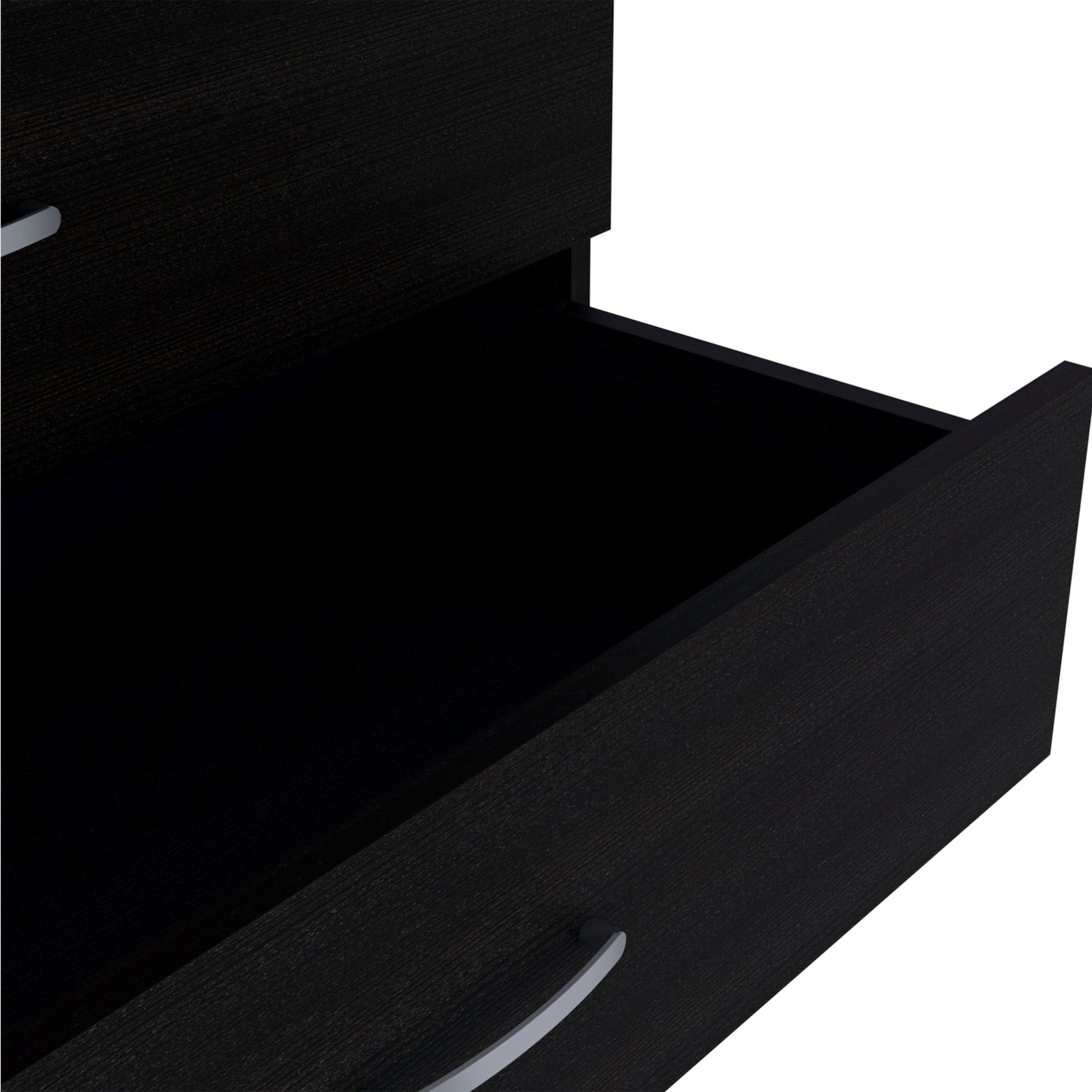 HomeRoots 29" Black Three Drawer Dresser