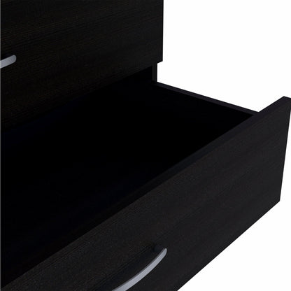 HomeRoots 29" Black Three Drawer Dresser