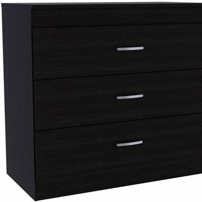 HomeRoots 29" Black Three Drawer Dresser
