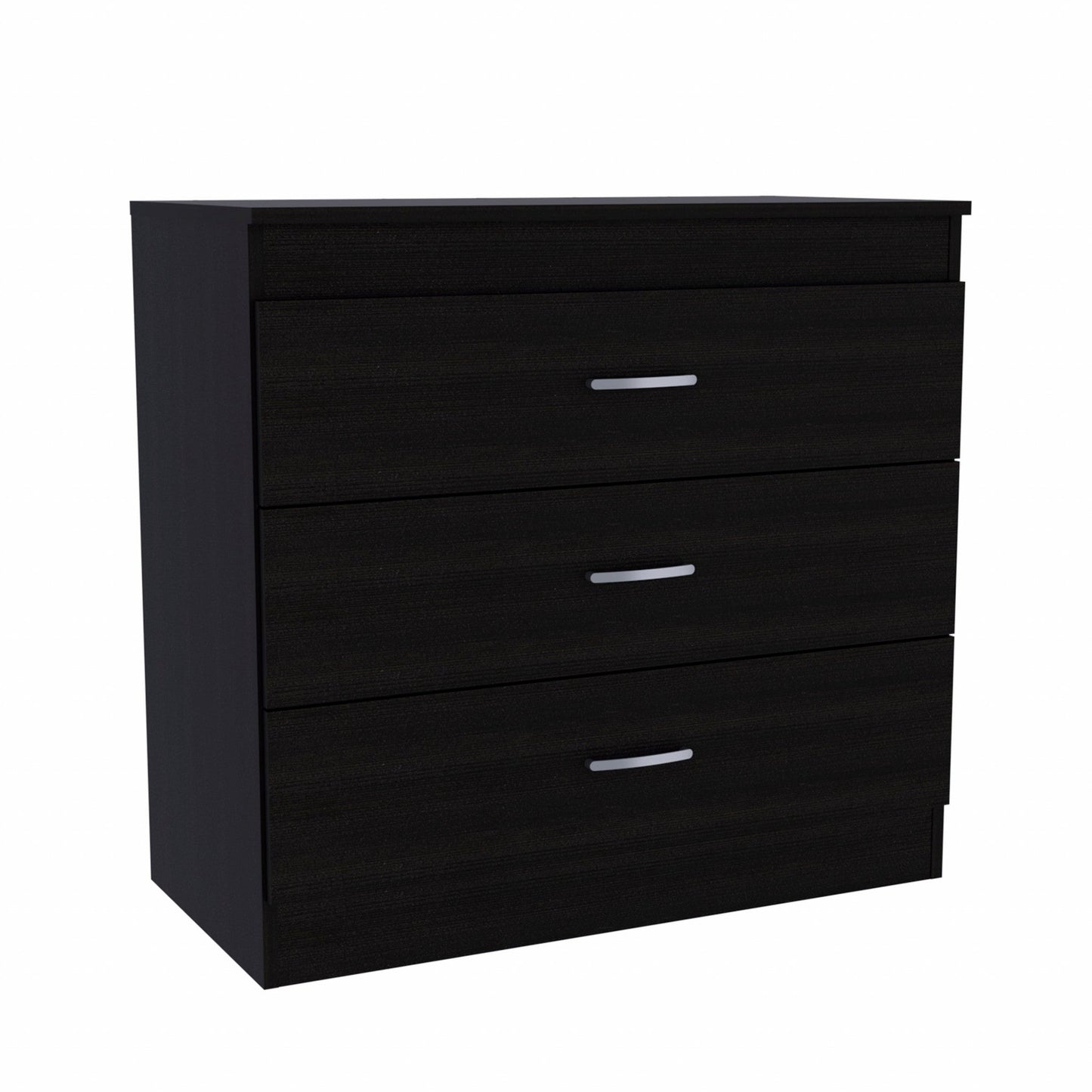 HomeRoots 29" Black Three Drawer Dresser