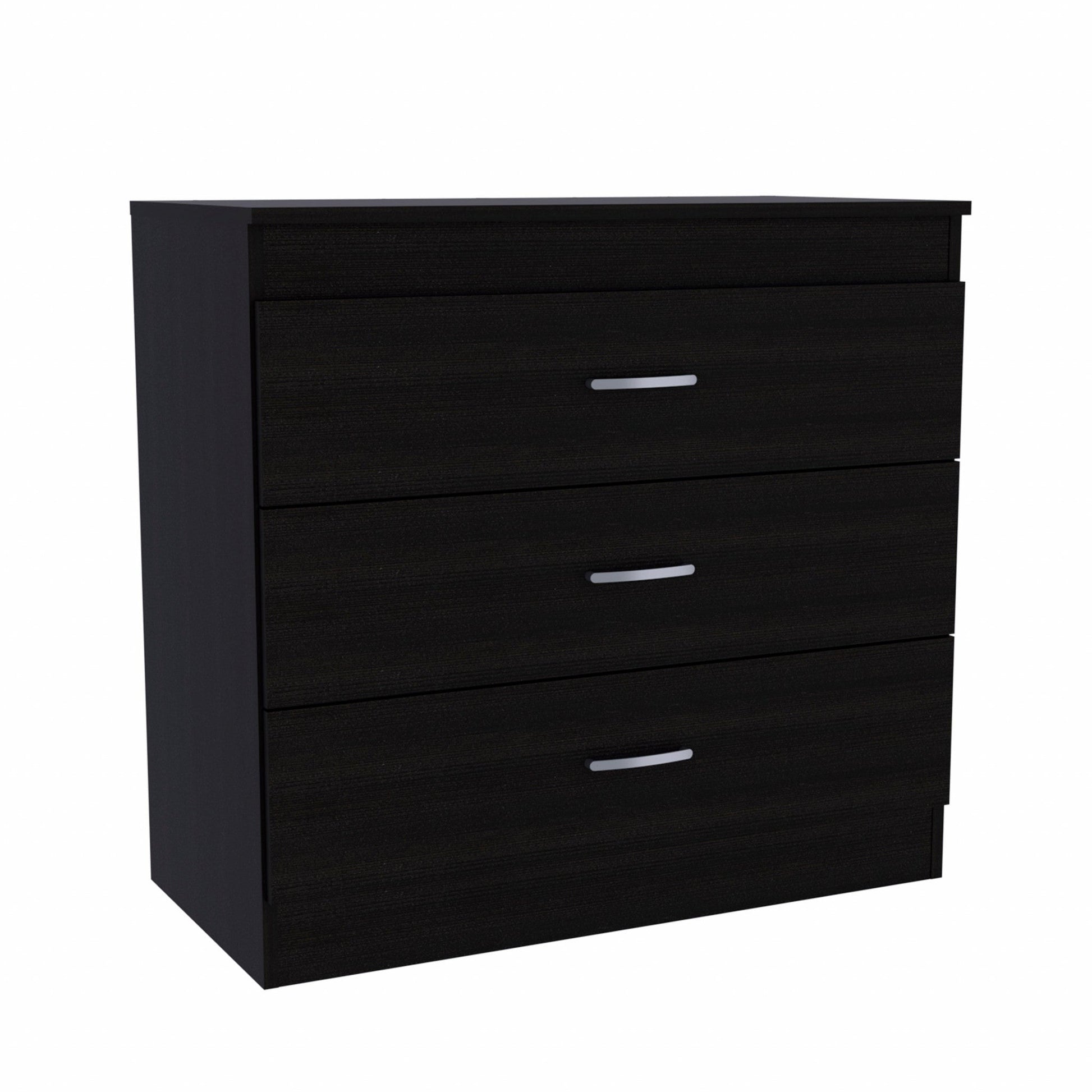 HomeRoots 29" Black Three Drawer Dresser