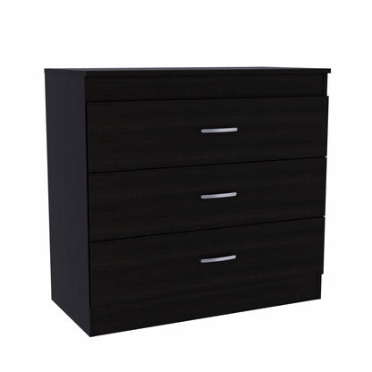 HomeRoots 29" Black Three Drawer Dresser