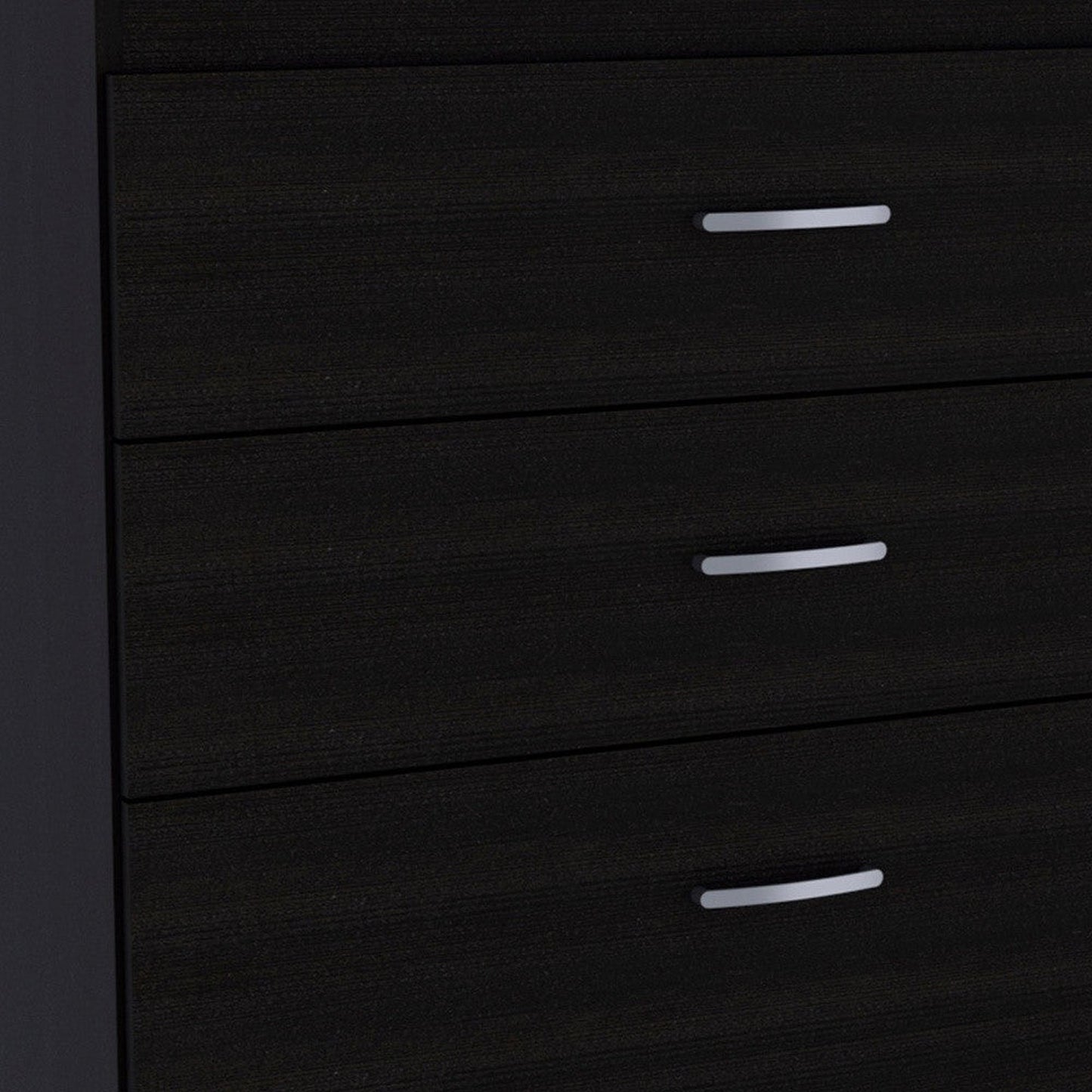 HomeRoots 29" Black Three Drawer Dresser