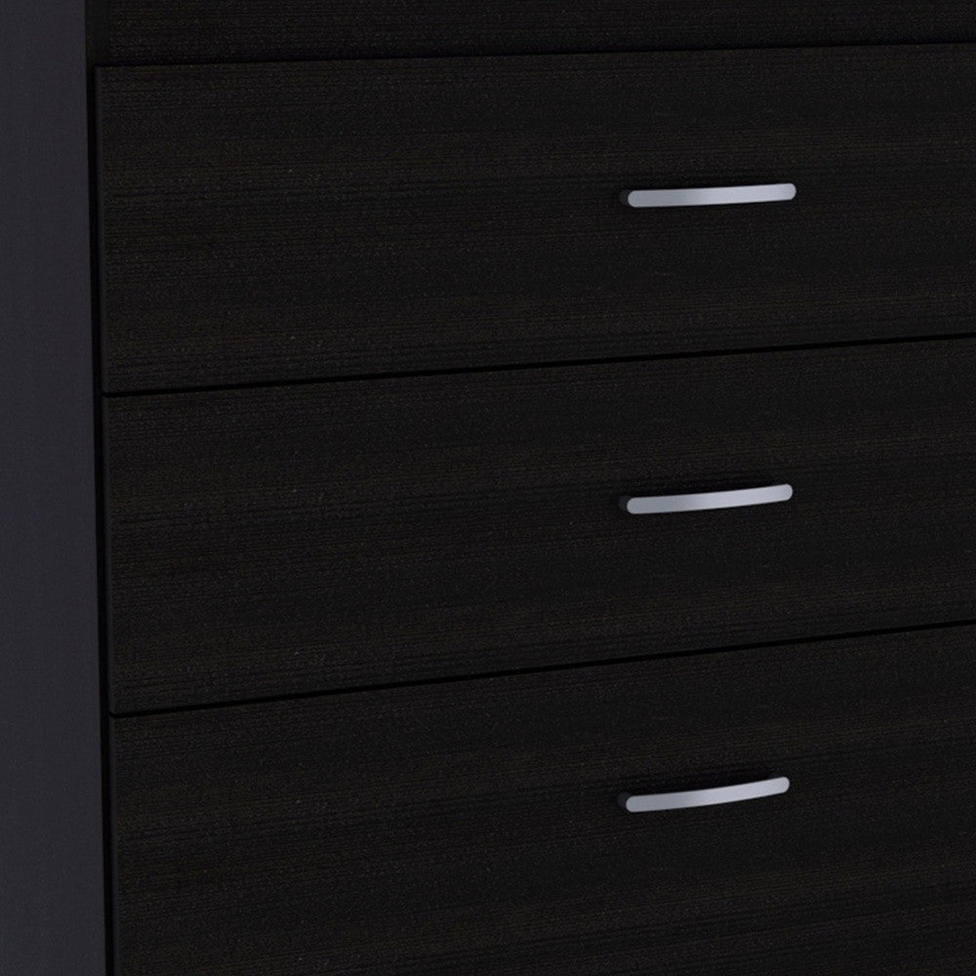 HomeRoots 29" Black Three Drawer Dresser