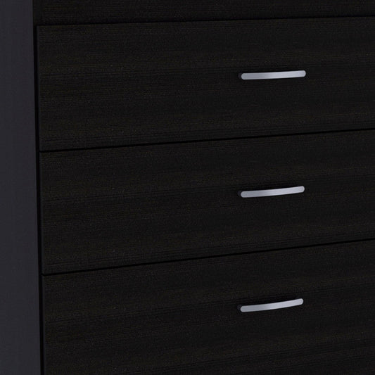 HomeRoots 29" Black Three Drawer Dresser