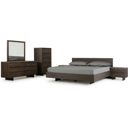 HomeRoots 30" Oak Wood and Metal Cabinet in Dark Aged Finish