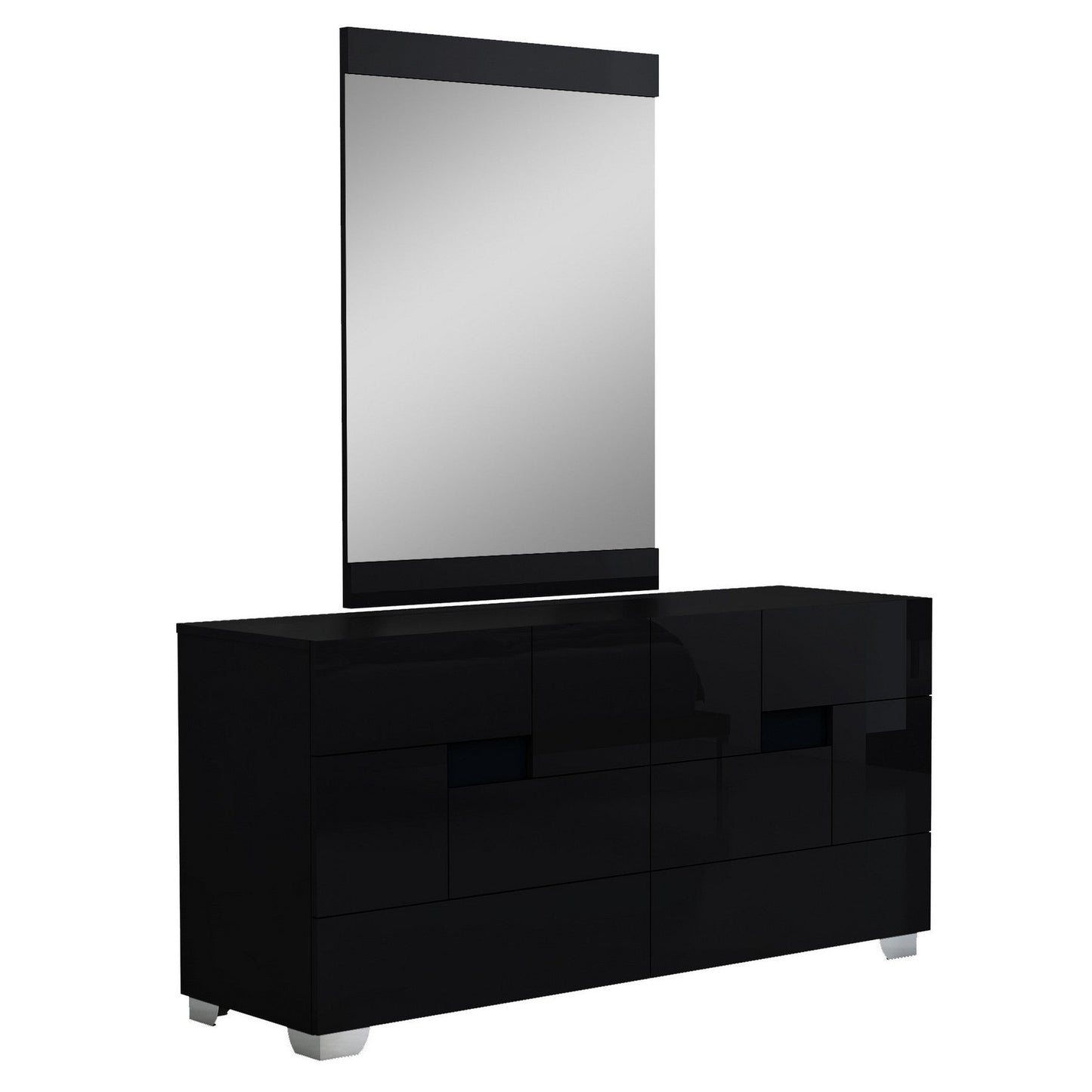 HomeRoots 30" Superb Black High Gloss Dresser