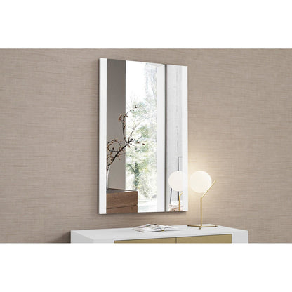 HomeRoots 30 x 1 x 48 White Glass Mirror