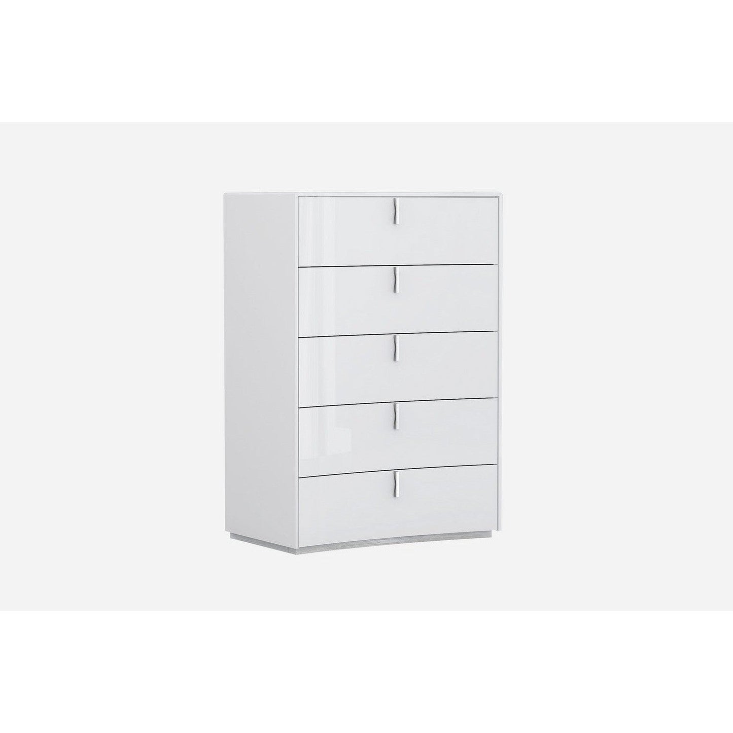 HomeRoots 31" x 16" x 44" Wooden Chest in Glossy White Finish
