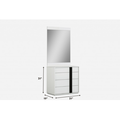HomeRoots 31 x 19 x 31 White Double Dresser Extension
