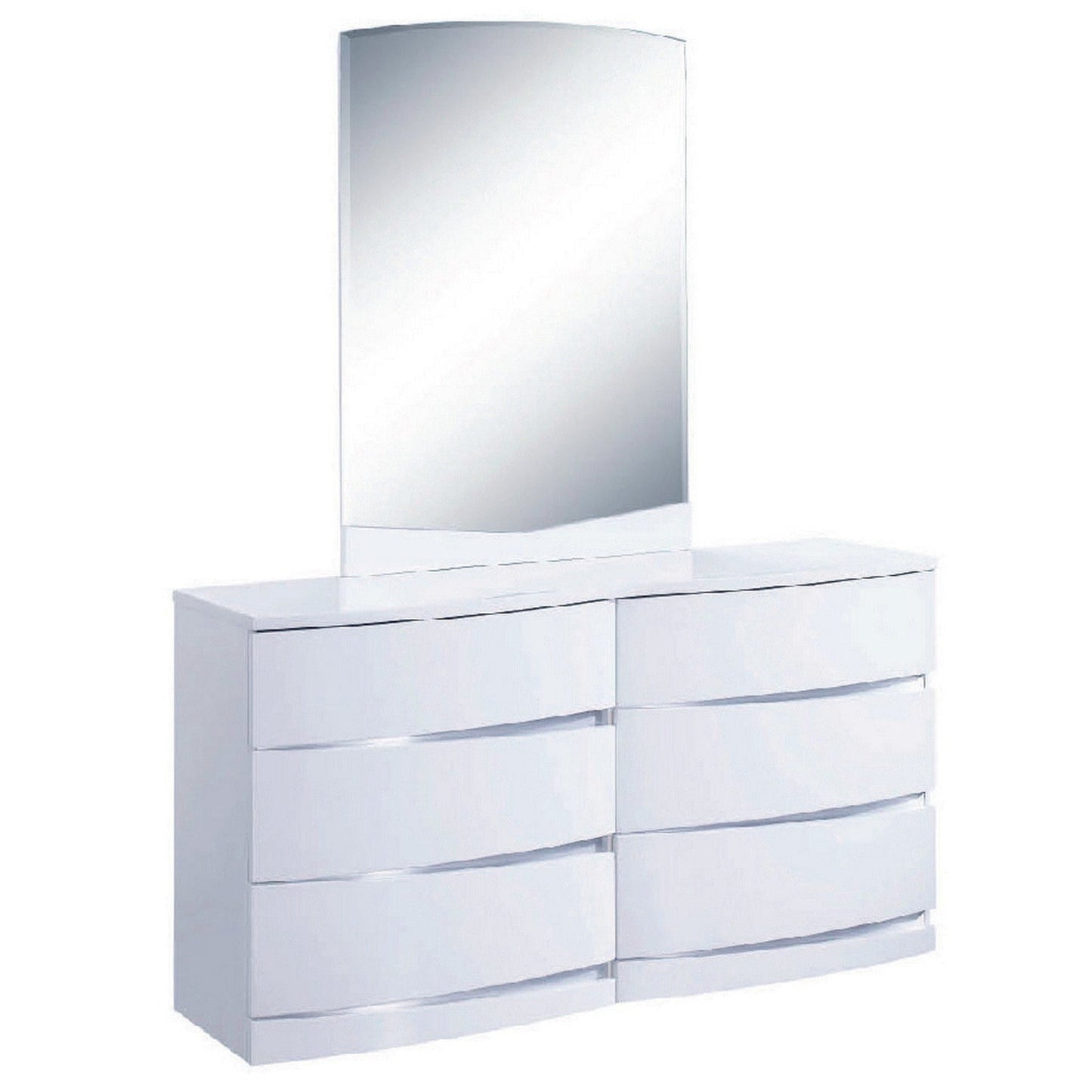 HomeRoots 32" Exquisite White High Gloss Dresser