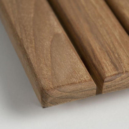 HomeRoots 32" Premium Teak Shower Bath Mat