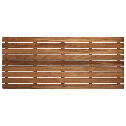 HomeRoots 32" Premium Teak Shower Bath Mat