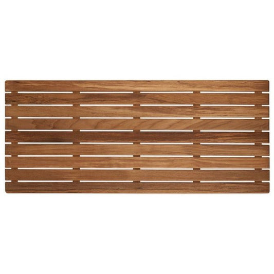 HomeRoots 32" Premium Teak Shower Bath Mat