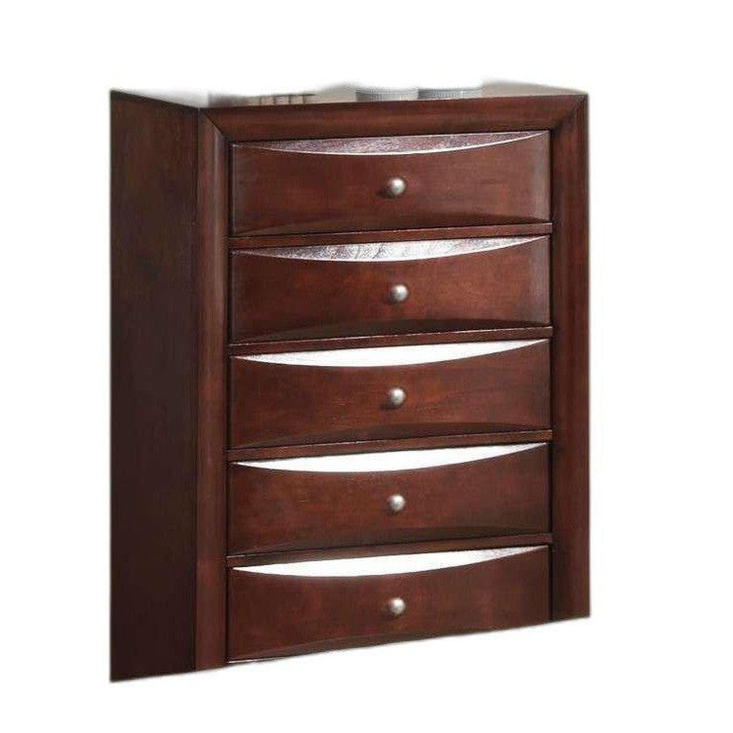 HomeRoots 32' x 17' x 48' Espresso Wood Metal Cabinet