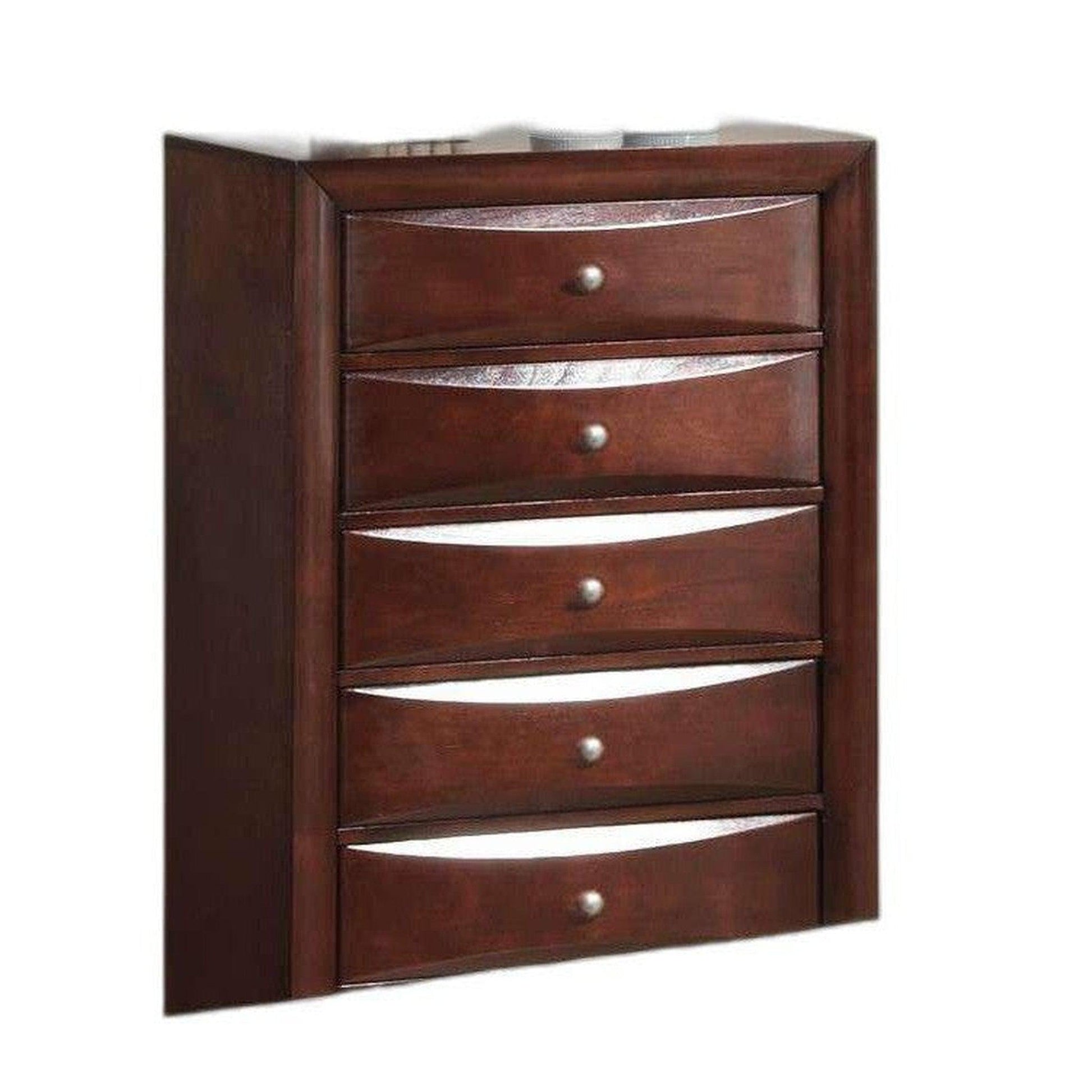 HomeRoots 32' x 17' x 48' Espresso Wood Metal Cabinet